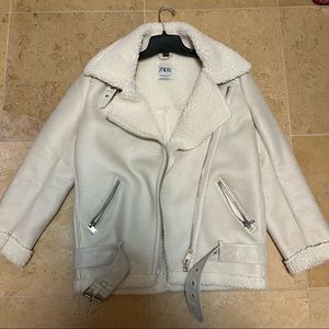 Zara Double Faced Aviator Jacket